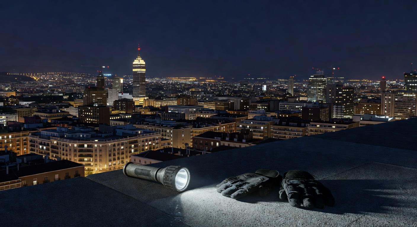 Horizonte de Madrid de noche