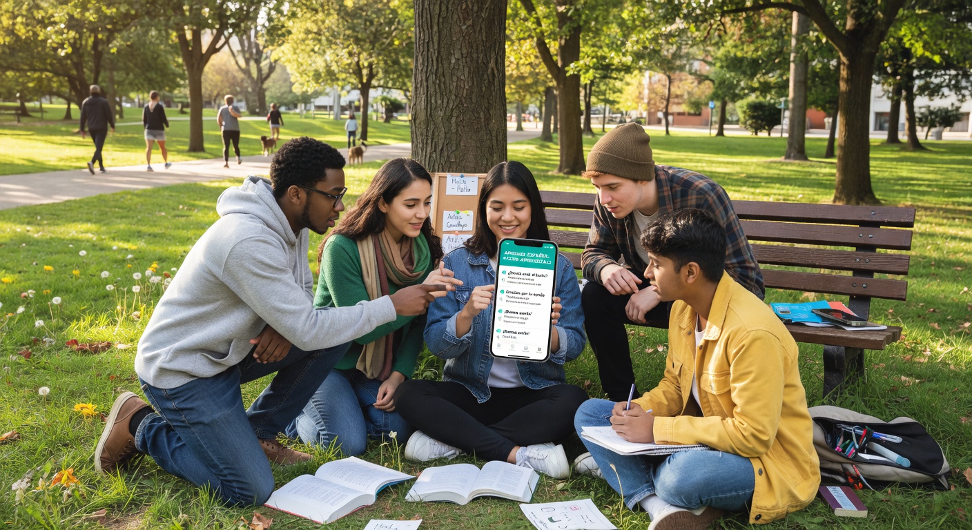 Grupo de estudio al aire libre